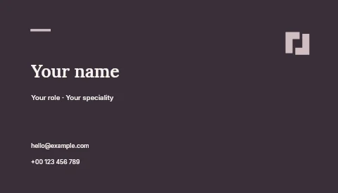 Minimal business announcement business card template