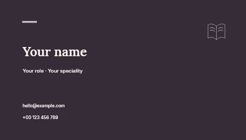 Writing workshop business card template
