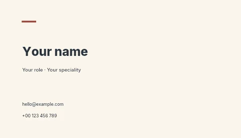 Typography workshop business card template