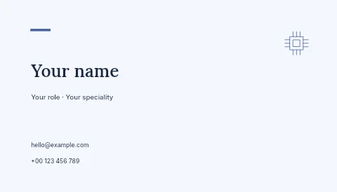 Technology conference business card template