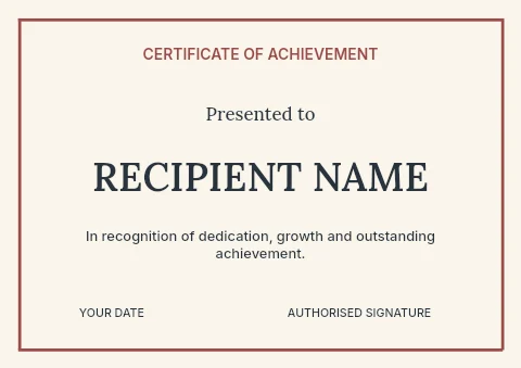 Watercolour workshop certificate template