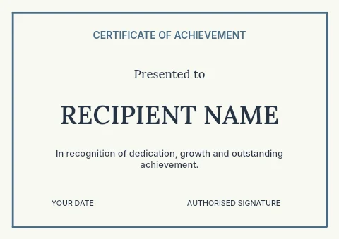 School open day certificate template