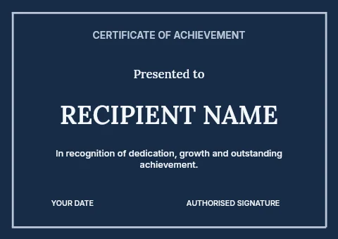 New Year reading challenge certificate template
