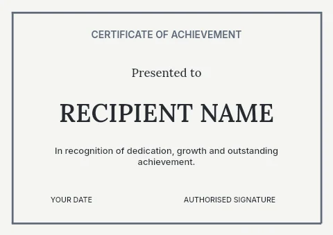 Graduation portrait sessions certificate template