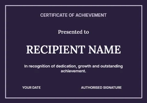 Music school showcase certificate template