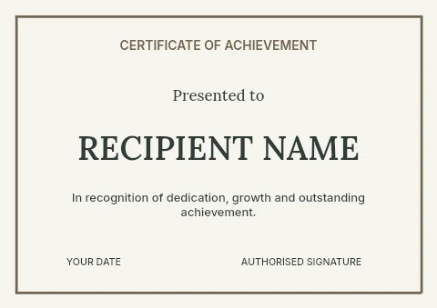 Small space living workshop certificate template