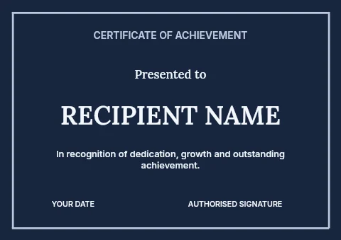 Digital skills course certificate template