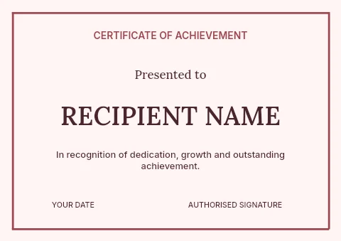 Valentine’s Day baking workshop certificate template
