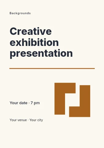 Creative exhibition presentation flyer template