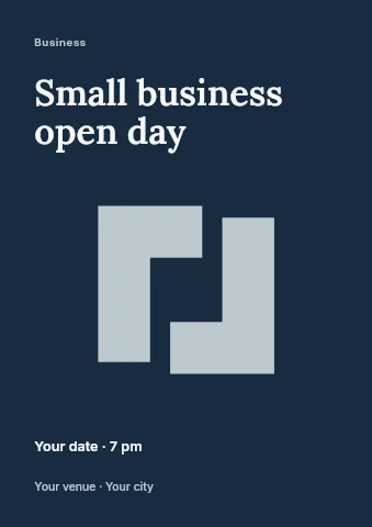 Small business open day flyer template
