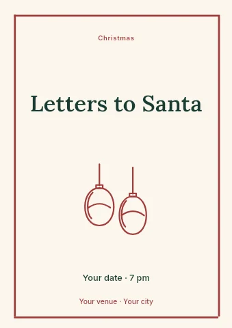 Letters to Santa flyer template