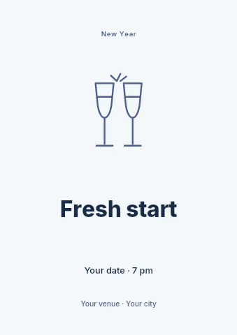 Fresh start flyer template