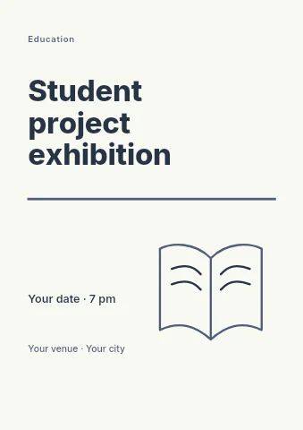 Student project exhibition flyer template