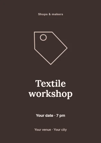 Textile workshop flyer template