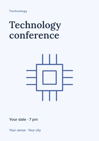 Technology conference flyer template