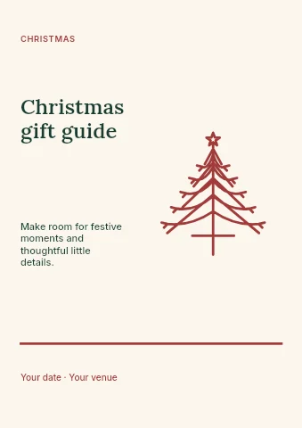 Christmas gift guide flyer template