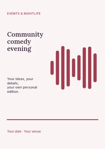 Community comedy evening flyer template