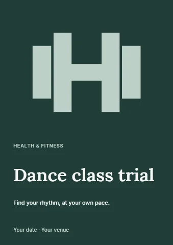 Dance class trial flyer template
