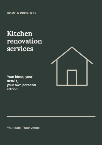 Kitchen renovation services flyer template