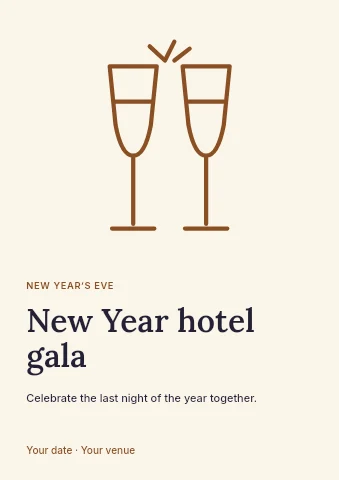 New Year hotel gala flyer template