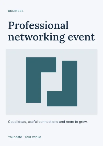 Professional networking event flyer template