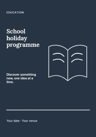 School holiday programme flyer template