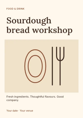 Sourdough bread workshop flyer template