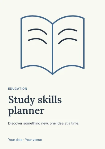 Study skills planner flyer template