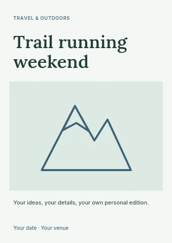 Trail running weekend flyer template