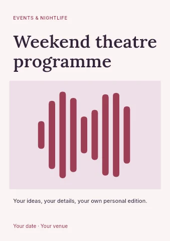 Weekend theatre programme flyer template