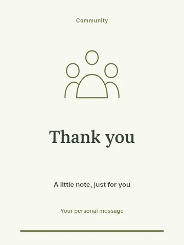 Community clean up greeting card template