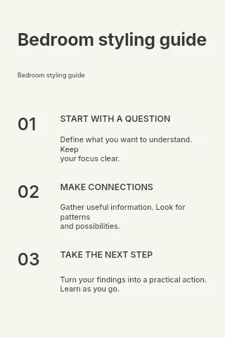 Bedroom styling guide infographic template