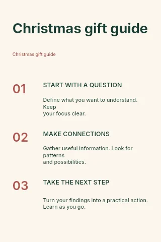 Christmas gift guide infographic template
