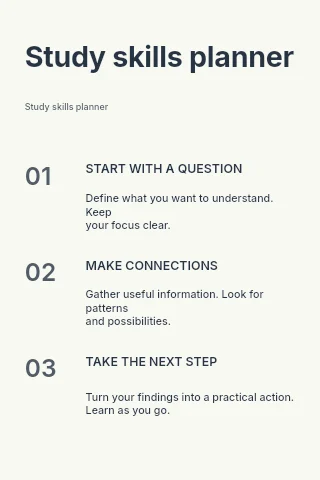 Study skills planner infographic template
