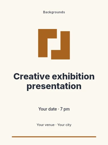 Creative exhibition presentation invitation template