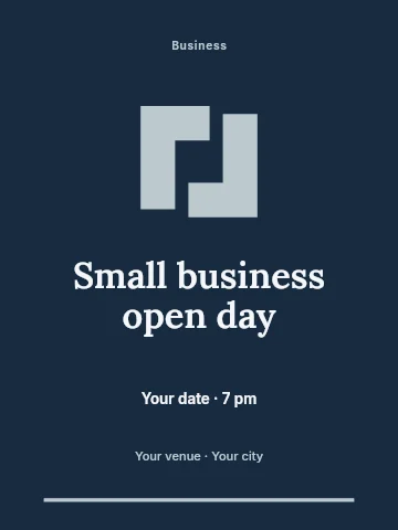 Small business open day invitation template
