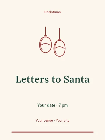 Letters to Santa invitation template