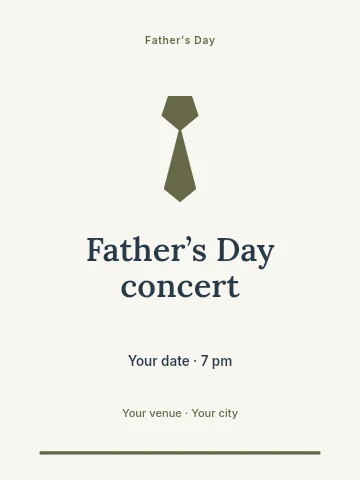 Father’s Day concert invitation template