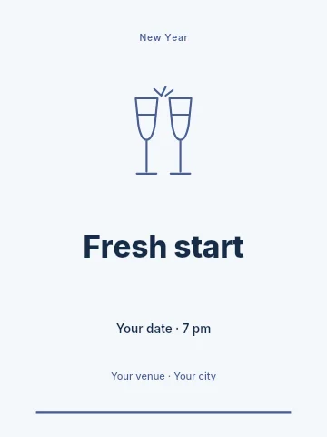 Fresh start invitation template