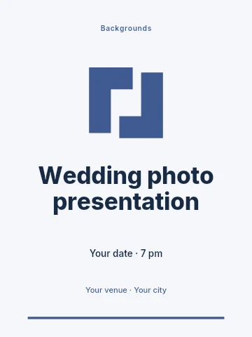 Wedding photo presentation invitation template