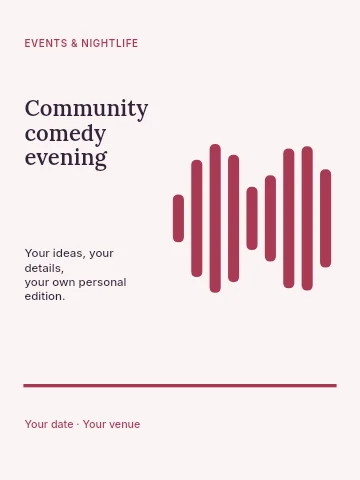 Community comedy evening invitation template