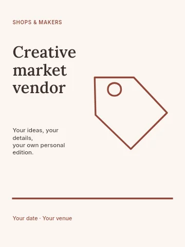 Creative market vendor invitation template