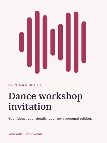 Dance workshop invitation template
