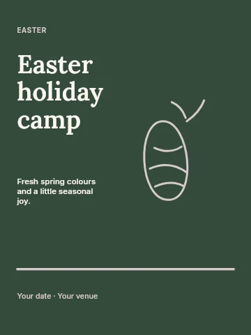 Easter holiday camp invitation template