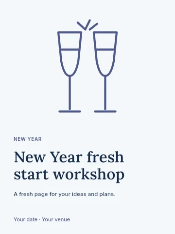 New Year fresh start workshop invitation template