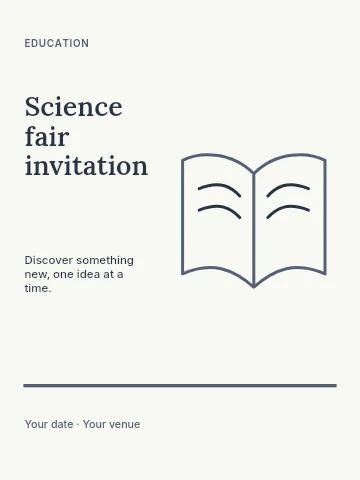 Science fair invitation template
