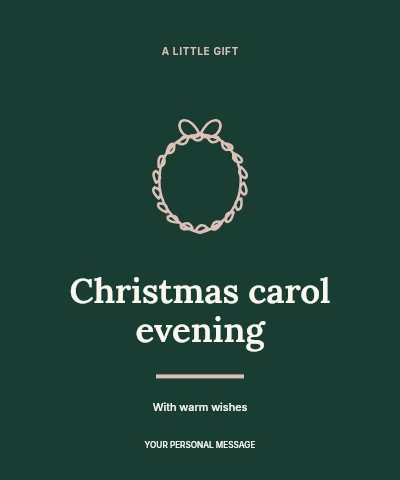 Christmas carol evening label template