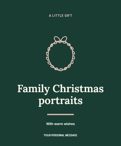 Family Christmas portraits label template