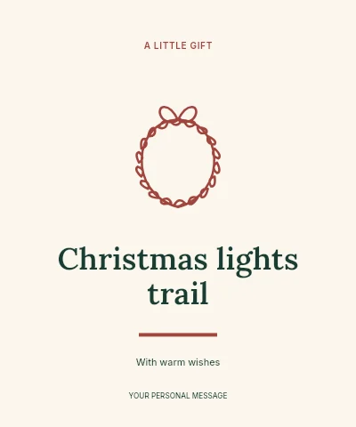 Christmas lights trail label template