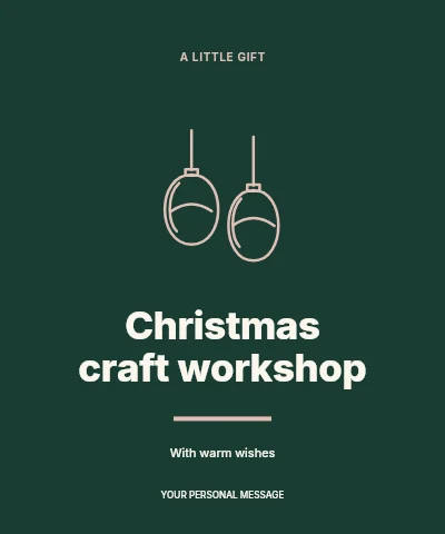 Christmas craft workshop label template